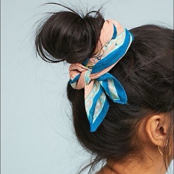 💕Last one Floral Silk Scarf Green Leaf - Picture 12 of 13